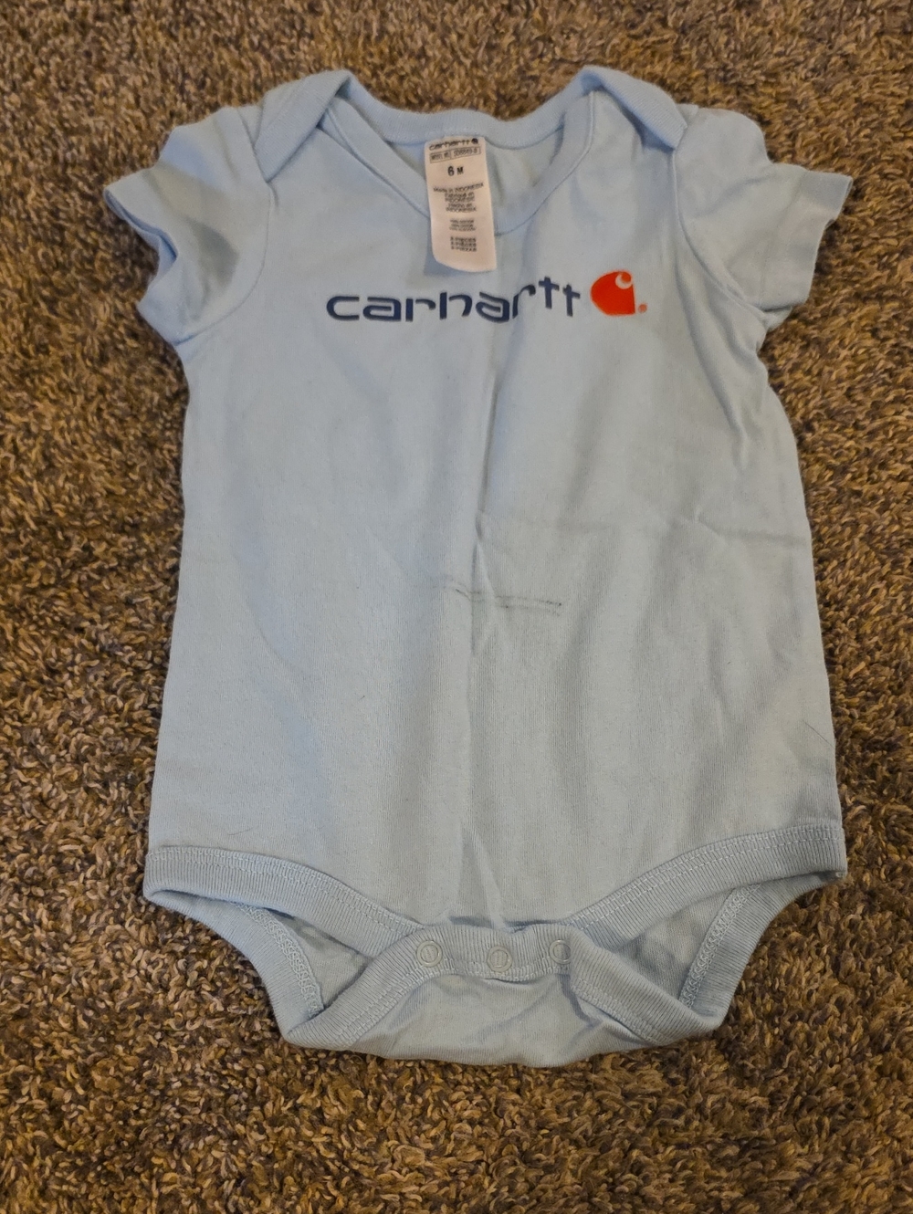Carhartt Light Blue Logo Short-Sleeve One-Piece